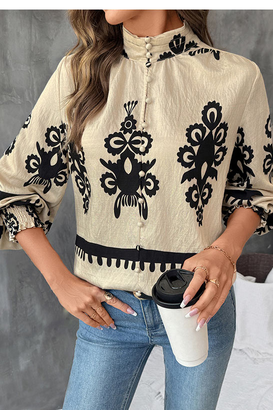 Folk Print Muse Blouse for print-led everyday outfits