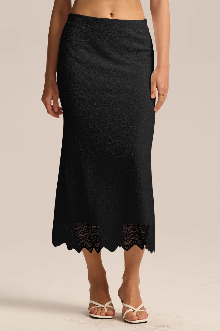 Andrea Sheer Embroidered Black Skirt for a birthday dinner outfit